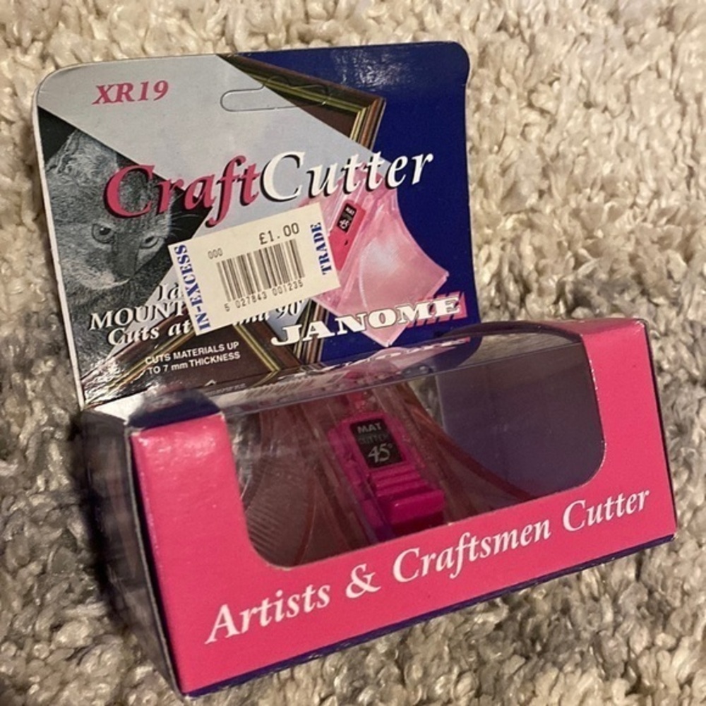 Vintage Janome XR19 craft cutter 45/90 NEW Mat Cutter 90°